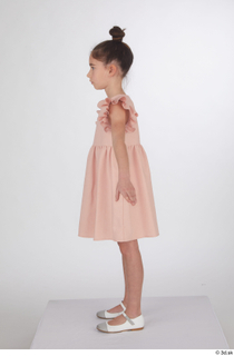 Doroteya casual dressed pink short dress standing whole body 0011.jpg